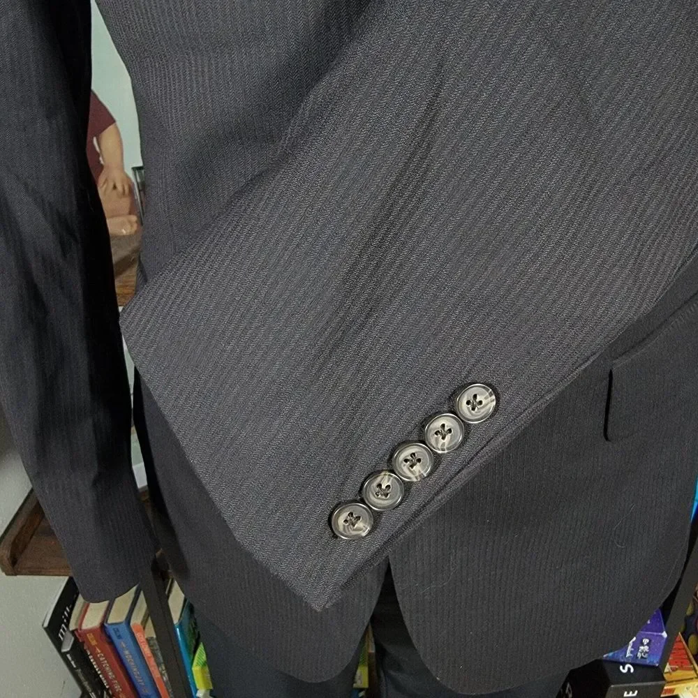 S.Cohen Performance Men's Sport Coat Blazer Two Button Brown Black‎ Wool 39R